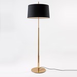 Diana Floor Lamp - Gold / Black Linen
