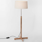 FAD Floor Lamp - Natural Oak / White Linen