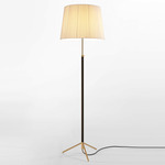 Pie De Salon Floor Lamp - Polished Brass / Natural Ribbon