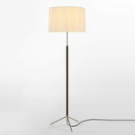 Pie De Salon G2 Floor Lamp - Chrome / Natural Ribbon