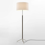 Pie De Salon G2 Floor Lamp - Chrome / White Linen