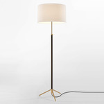 Pie De Salon G2 Floor Lamp - Polished Brass / White Linen