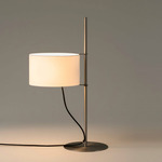 TMD Table Lamp - Satin Nickel / White Linen