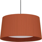 GT5 / GT6 Pendant - Satin Nickel / Terracotta Raw Ribbon