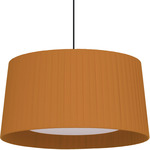 GT5 / GT6 Pendant - Satin Nickel / Mustard Raw Ribbon