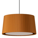 GT5 / GT6 Pendant - Satin Nickel / Mustard Raw Ribbon