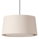 GT5 / GT6 Pendant - Satin Nickel / White Linen