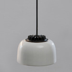 HeadHat Bowl Pendant - Black / White