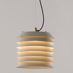 Maija Mini Pendant - Brass / White