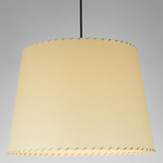 Sisisi Conicas GT1 Pendant - Textured Black / Stitched Beige Parchment