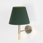 BC2 Wall Sconce - Satin Nickel / Green Raw Ribbon