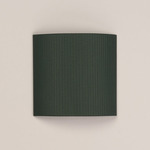 Comodin Square Wall Sconce - Chrome / Green Raw Ribbon