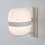 Wally Wall Sconce - Matte White / White Opal