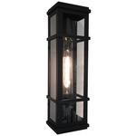 Granger Outdoor Wall Light - Black / Clear