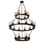 Menlo Park 3-Tier Chandelier - Oil Rubbed Bronze / Clear