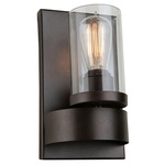 Menlo Park Wall Sconce - Oil Rubbed Bronze / Clear