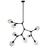 Organic Chandelier - Black / Clear