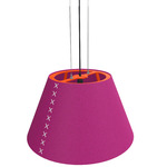 BuzziShade Pendant - Fluorescent Orange / Pink Felt