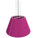 BuzziShade Pendant - Aluminum / Pink Felt