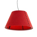 BuzziShade Pendant - Black / Red Felt