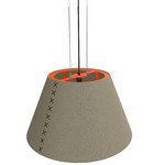 BuzziShade Pendant - Fluorescent Orange / Mokka Felt