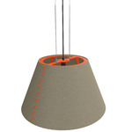 BuzziShade Pendant - Fluorescent Orange / Mokka Felt