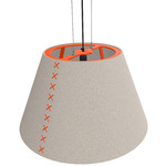 BuzziShade Pendant - Fluorescent Orange / Off White