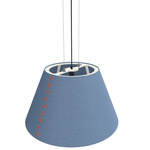 BuzziShade Pendant - White / Light Blue Felt