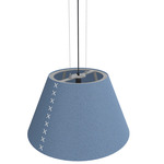 BuzziShade Pendant - Aluminum / Light Blue Felt