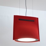 BuzziBell Pendant - Black / Red Felt