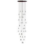 Drip/Drop Multi Light Pendant - Ebony Black / Transparent Glass