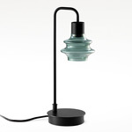 Drip/Drop Table Lamp - Ebony Black / Green Glass