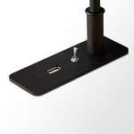 Drip/Drop Biblio Thru-Table Table Lamp - Ebony Black / Transparent Glass