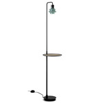 Drip/Drop Floor Lamp - Ebony Black / Green Glass