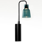 Drip/Drop Wall Sconce - Ebony Black / Green Glass