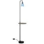 Drip/Drop Floor Lamp - Ebony Black / Blue Glass