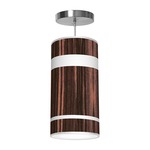 Band Column Pendant - Brushed Nickel / Ebony / Linen