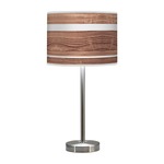 Band Hudson Table Lamp - Brushed Nickel / Walnut Linen