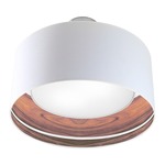 Band Nest Pendant - Brushed Nickel / Rosewood Linen