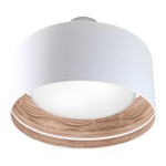 Band Nest Pendant - Brushed Nickel / Walnut Linen