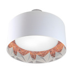 Facet Nest Pendant - Brushed Nickel / Grey