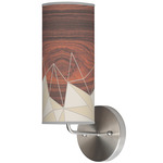Facet Column Wall Sconce - Brushed Nickel / Cream Facet