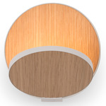 Gravy Wall Sconce - Matte White / White Oak