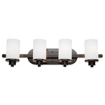 Parkdale Bathroom Vanity Light - Oil Rubbed Bronze / Opal White