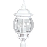 Classico Large Outdoor Light Post Light - White / Clear