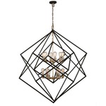 Artistry Chandelier - Satin Brass / Black