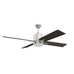 Teana UCI Ceiling Fan with Light - Brushed Polished Nickel / White