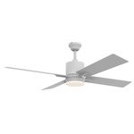 Teana Ceiling Fan with Light - White / White