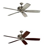 Monarch XL Ceiling Fan - Burnished Antique Pewter / Cherry / Weathered White Walnut