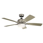 Leeds Ceiling Fan with Light - Brushed Nickel